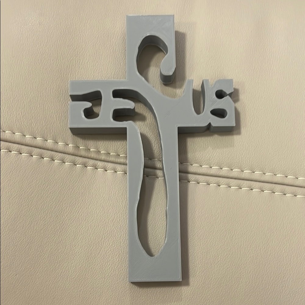 Gray Wall Cross Decor